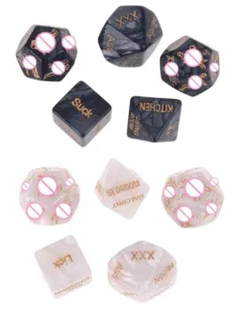 5pcs/set English-word Acrylic Sex Dice Erotic Love Game Sexy Posture Adult Couple Lovers Bachelor Party Gifts Drop Shipping