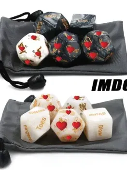 5pcs/set New Sexy Dice Polyhedron Acrylic Marbled patterns Multi-faceted Posture Fun Game Dice