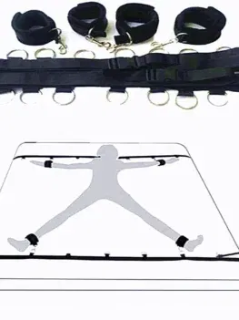 Bed Restraint Set Couple Sex Toys Bondage Handcuff Kit Adult Game Tool 18+ Erotic Tie Downs Arm Ankle Eyeblinder Flirting Sextoy