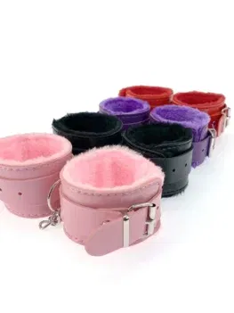 Handcuffs PU Leather Restraints Bondage Cuffs Roleplay Tools Sex Toys for Couples Game 4 Colors
