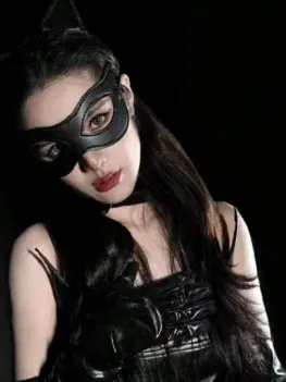 Black Gothic Harajuku Punk Sexy Cat PU Leather Eye Mask Masquerade Mask Cosplay Handsome Eye Mask Role Play Accessories
