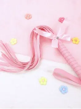 4 Colors Fetish PU Leather Bow Whip Flogger Handle Spanking Paddle Flirting BDSM Adult Game Erotic Sex Toys for Women Couples