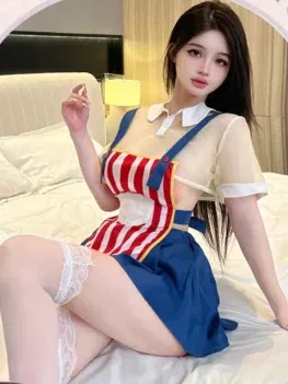 Sexy Lingerie Striped Maid Outfit Roleplay Straps Dress Servant Perspective Uniform Cosplay Anime Skirt Couples Sex Costumes New