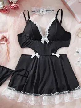 Erotic Maid Cosplay Women Sexy Lingerie Uniform Sexy Student Uniform JK Girl Sex Skirt Pure Solid Dress Japanese Style Outfit
