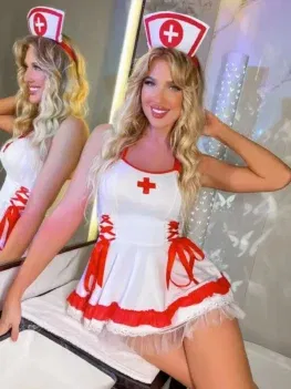 Performance Wear Women Sexy Lingerie Nurse Girl Dress Uniform Red Role Play Underwear Night Club Stage Exotic Costumes Pajamas