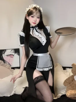 Anime Sexy White Nurse Uniform Maid Underwear Nightdress Outfits Halloween Party Clothes Women Cute Nurse Maid Cosplay Costumes