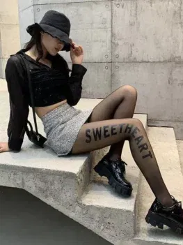 Designer Letter Stockings Women Nightclub Party Accessories Black Sexy Diamonds Fishnet Underwear Pantyhose Printed Tights