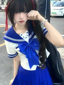 Japanese Style Double Chest JK Uniform College Style Sweet Sailor Suit Kitten Pattern Embroidery Suit Female Short Sleeve