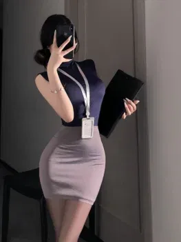 Cosplay Costumes Sexy Office Lady Erotic Lingerie Hip Wrap Skirt Women's Secretary Roleplay Uniform Temptation Mini Dress