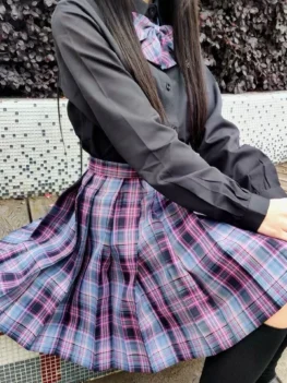 Jk Uniform Plaid Skirt Plus Size S-8xl Japanese School Uniform E-sports Girl Suit Shirt College Skirt Pleated Skirt Three-piece